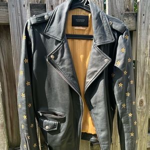 Scotch & Soda Leather Moto Jacket